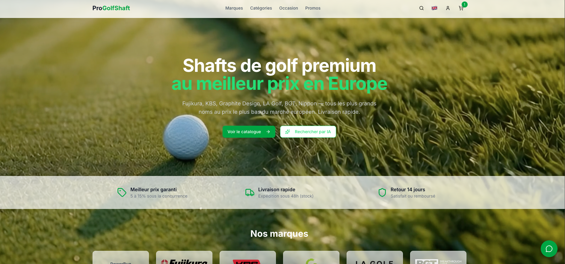 E-commerce Golf International - capture
